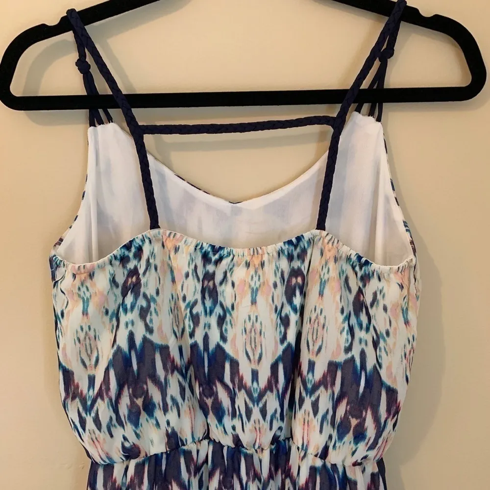 Xhilaration Xhiliration Pink & Blue Patterned High Low Dress - Image 4