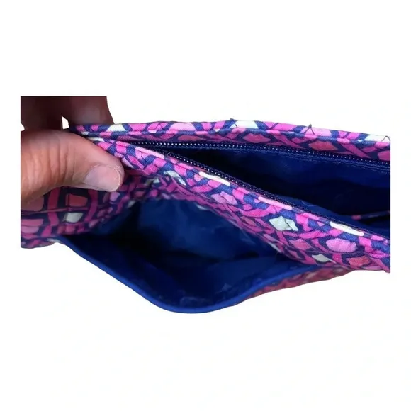 VERA BRADLEY‎ KATALINA DOUBLE ZIP PINK DIAMONDS CROSSBODY PURSE POCKETS RETIRED - Image 14