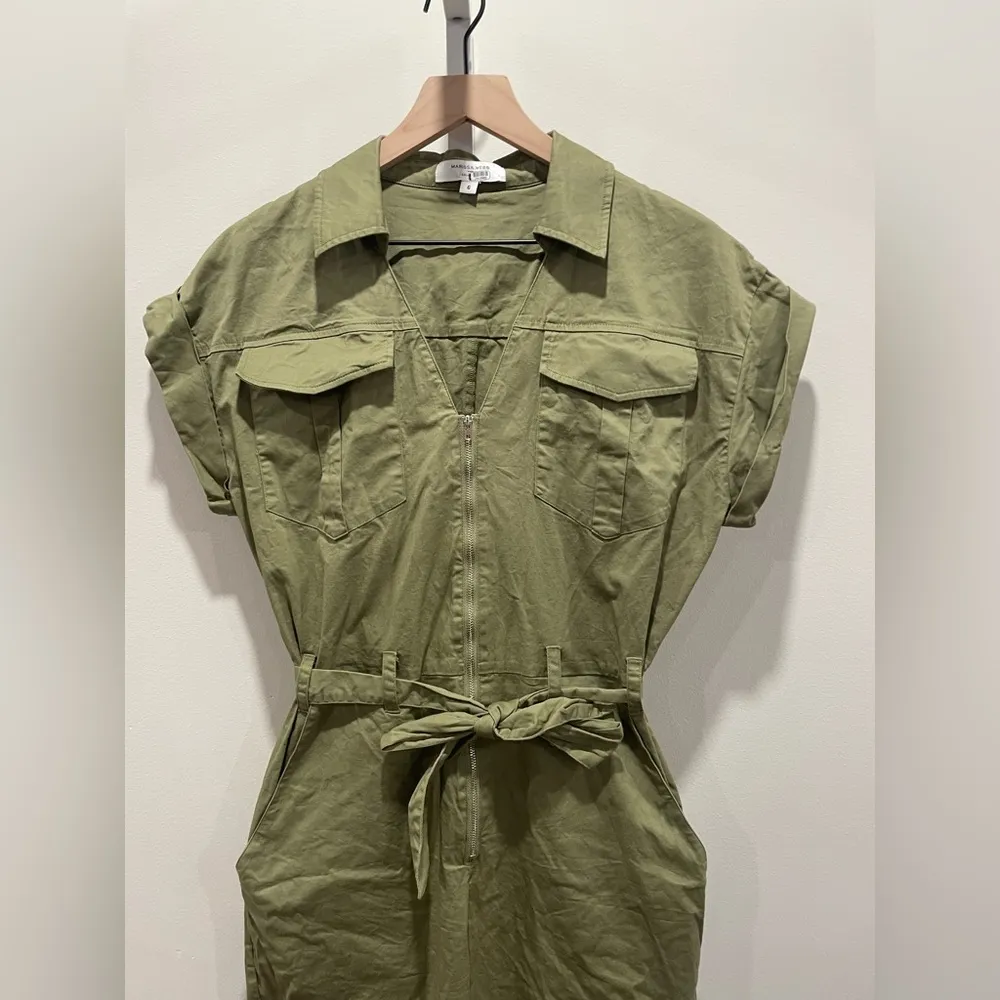 Marissa Webb X RTR Dolman Utility Jumpsuit Size 6 Green - Image 4