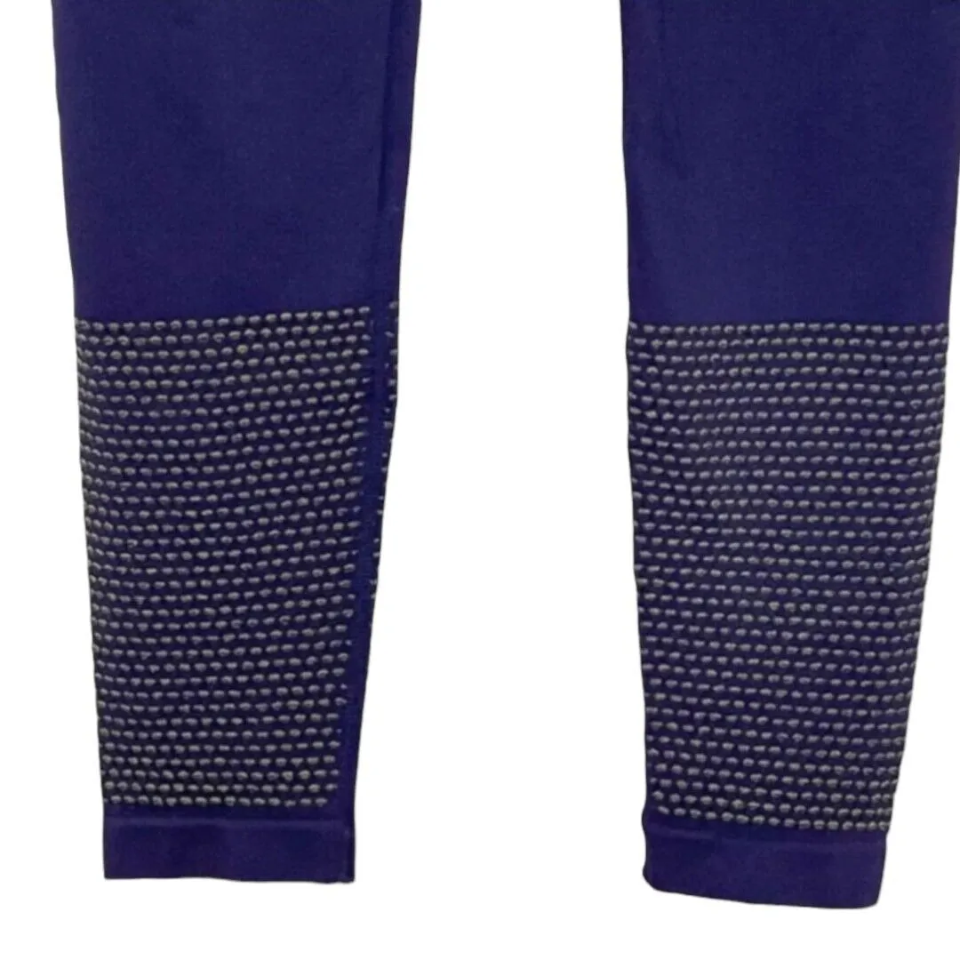 Fabletics x Demi Lovato Leggings Women Small Seamless Printed  Purple Chartreuse - Image 4