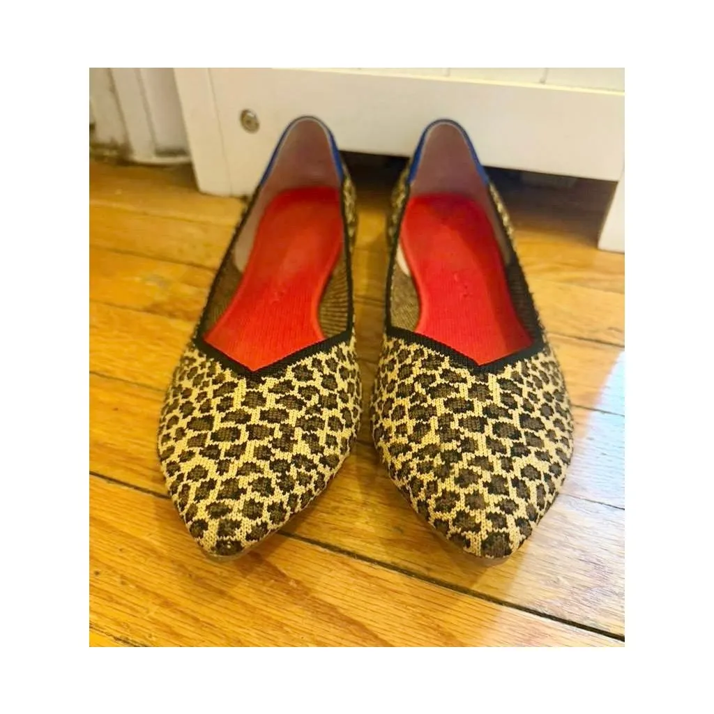 Rothy’s Point “Little Cat” Animal Print Flats Women’s Size 11.5 - Image 5