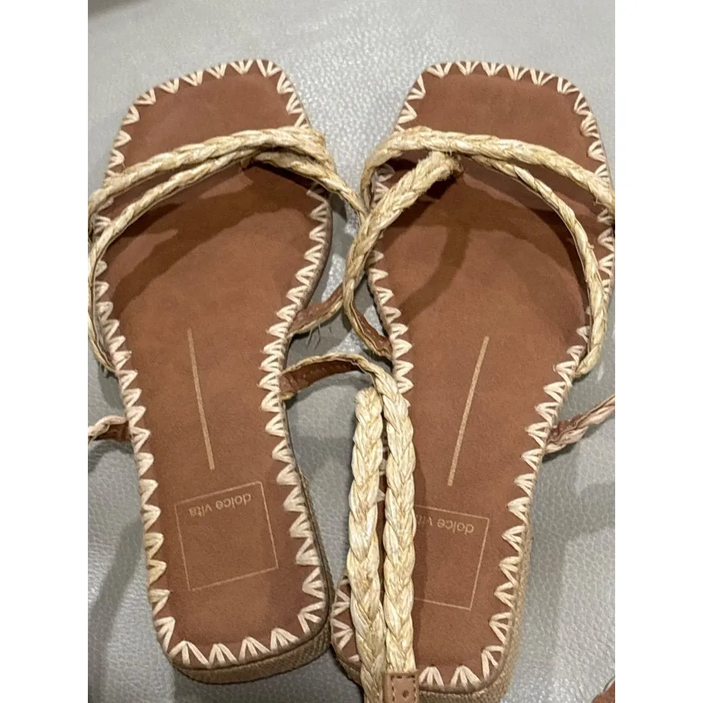 Dolce Vita Brinn Sandals in Lt Natural Cream 6.5 with box Womens low heels Tan - Image 7