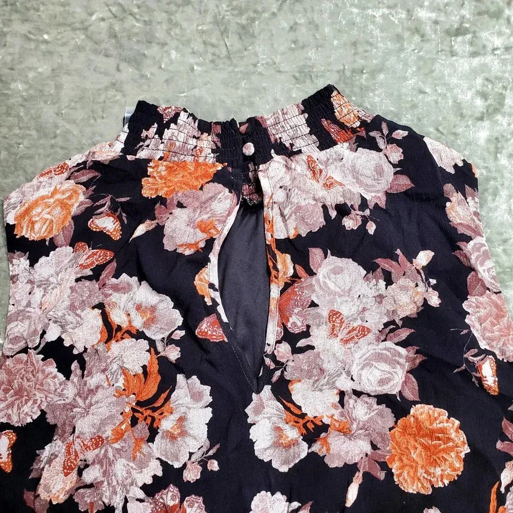 Torrid Midi Gauze Mock Neck Floral Dress - Image 4