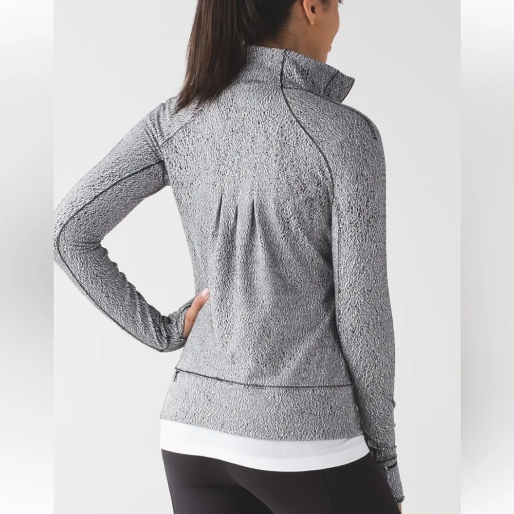 Lululemon Rush Hour Half Zip Spray Jacquard Sz 6 Running Workout Exercise - Image 4