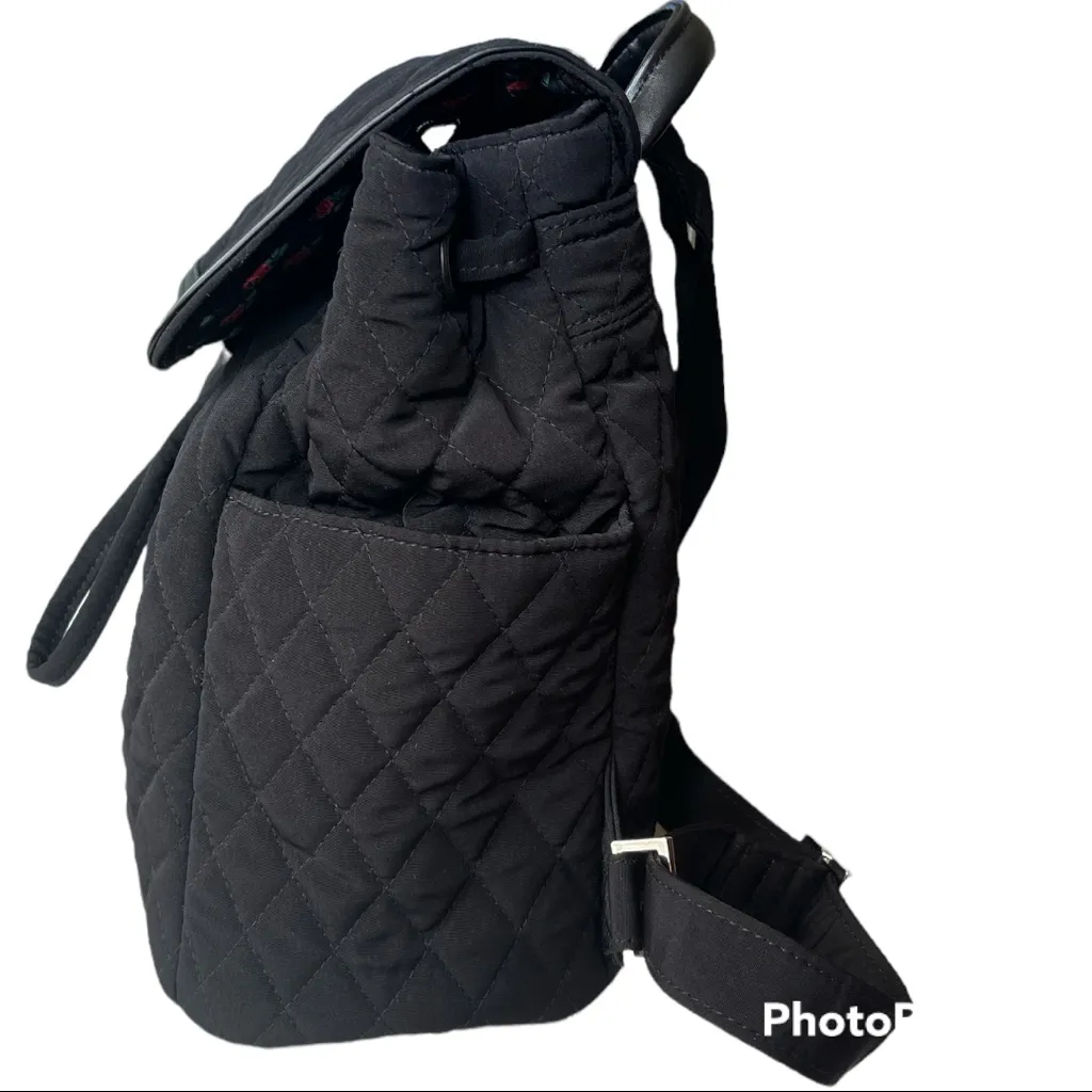 Vera Bradley Fashion Classic Black Quilted Backpack - Image 3