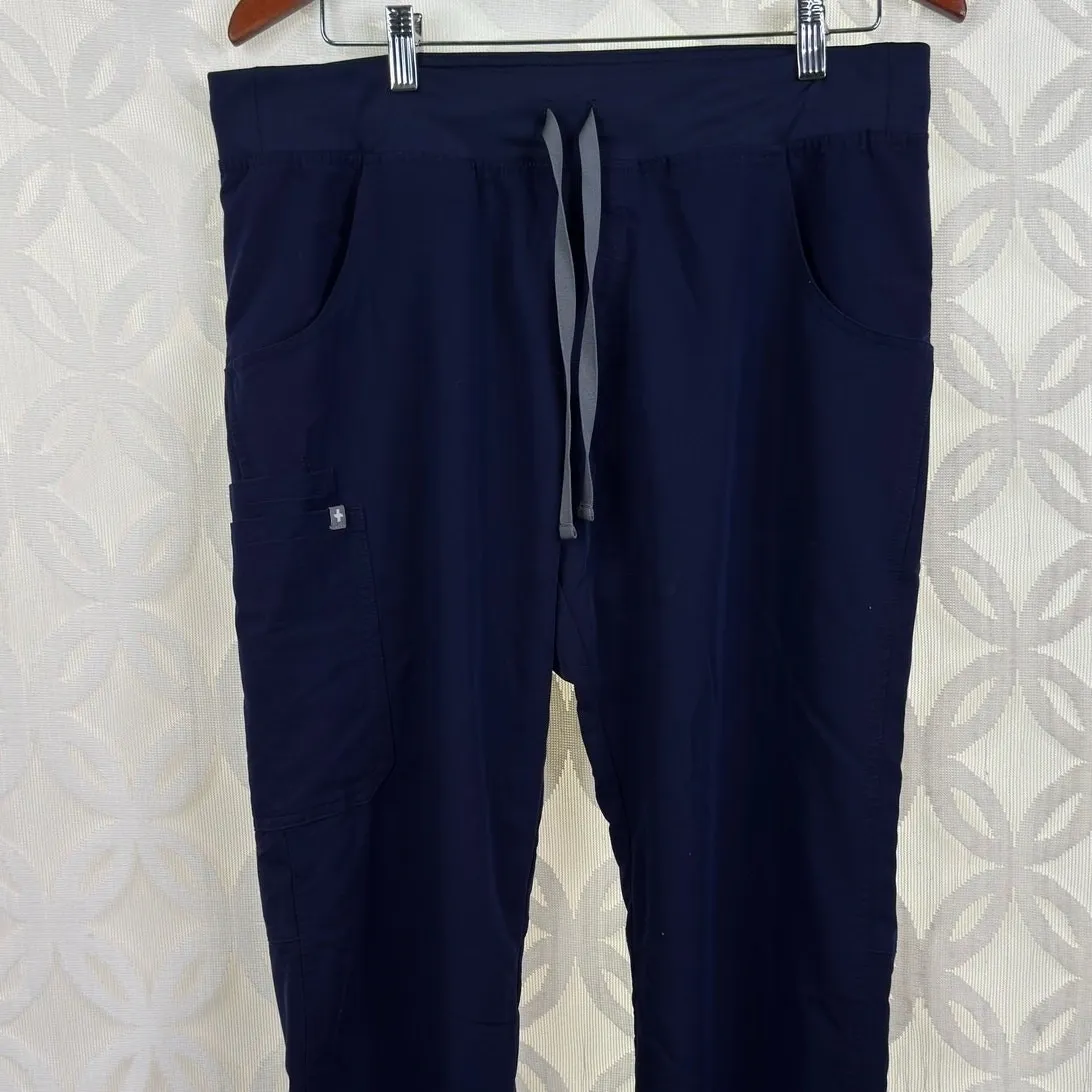 Figs Kade Cargo Navy Tall Scrub Pants Womens Size L - Image 6