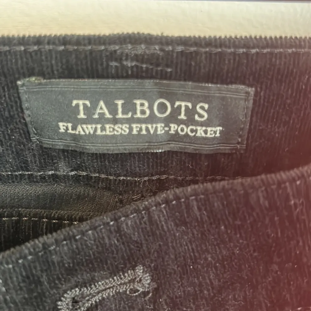 Talbots Flawless Five Pocket Black Corduroy Flare Pants - Image 7