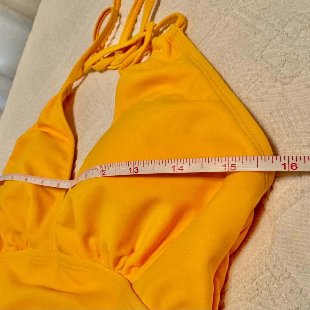 Yonique Halter Tankini Swimsuit Yellow V - Image 10