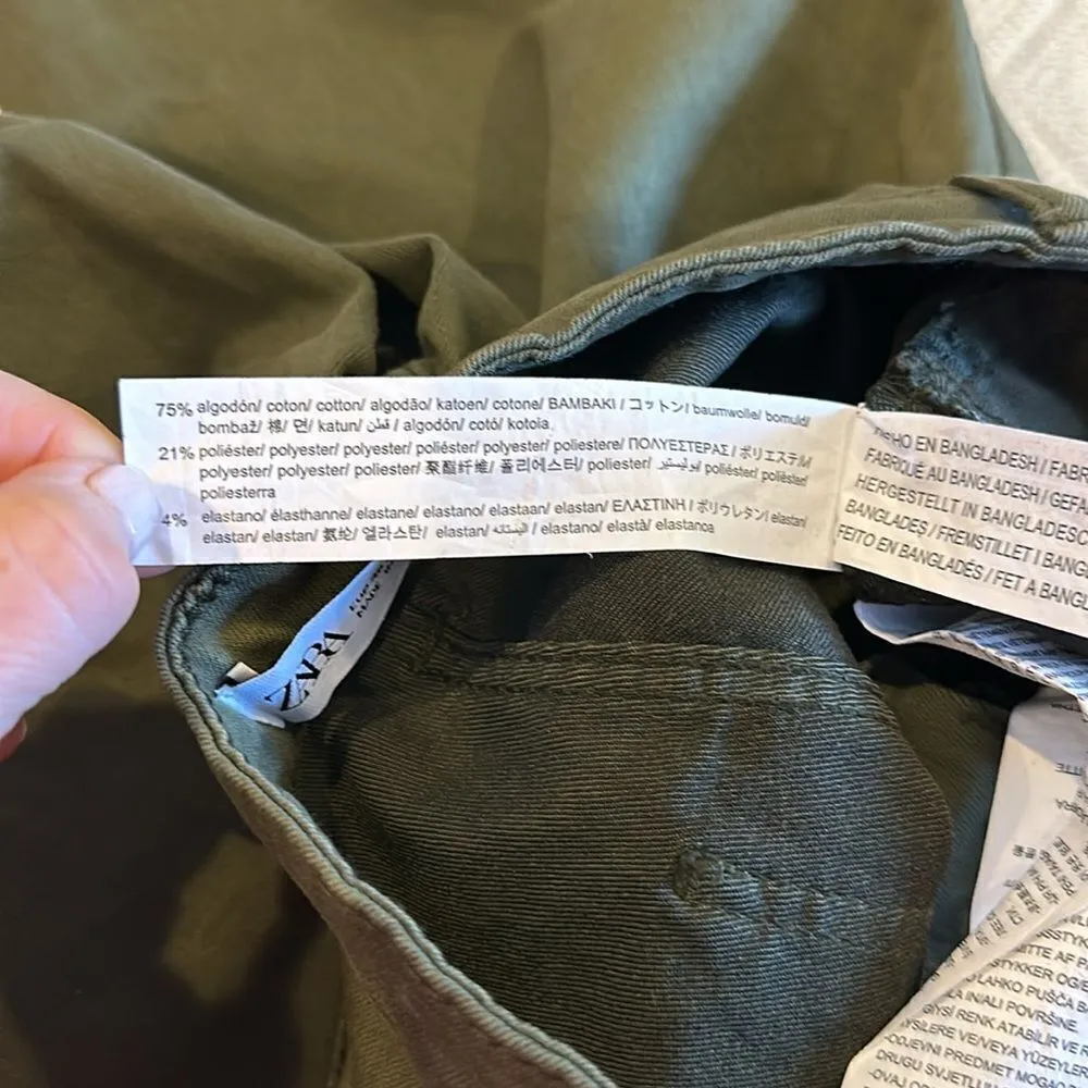 Zara Women’s Army Green Stretch Skinny Jeans Size 4 - Image 6