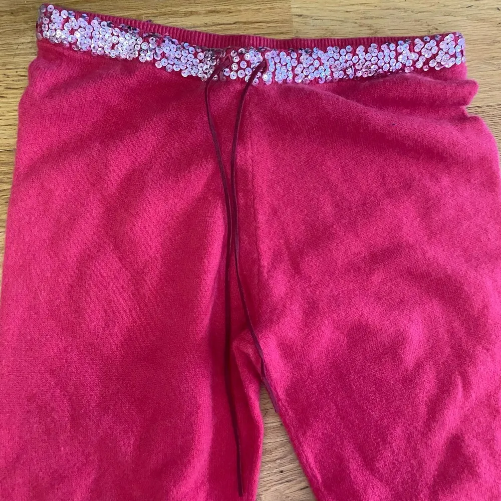 Victoria's Secret Joy vs. Happiness Pink Barbie Cashmere Coastal Quiet Luxury Pants - Image 2