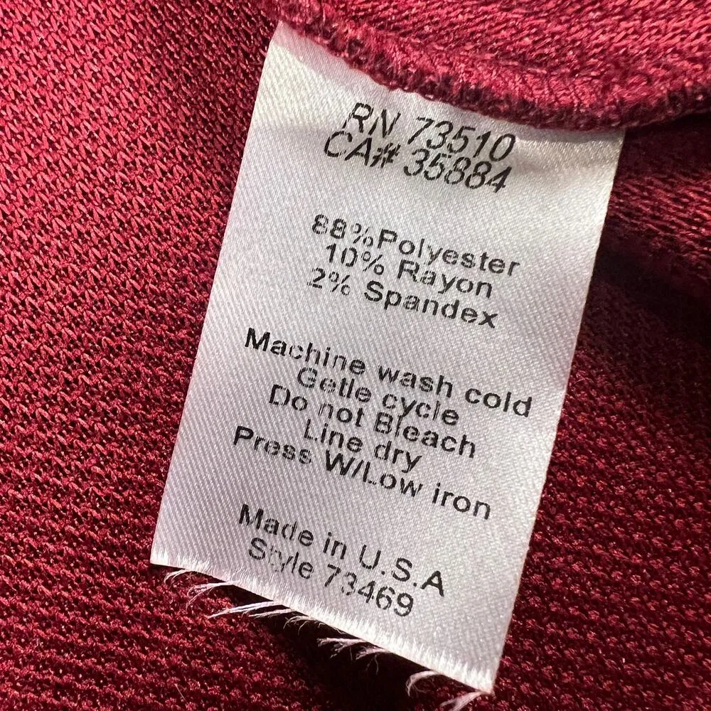 Uncle Frank Rust Red Mock Neck Bell Sleeve Dress Size L - Image 6