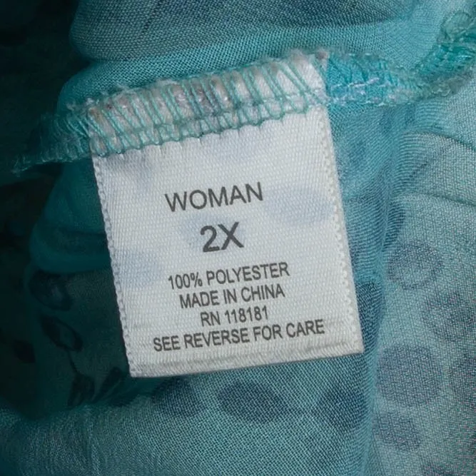 Dressbarn Womens Whimsigoth Forest Fairy Embellished Tunic Top Size 2X V Neck - Image 6