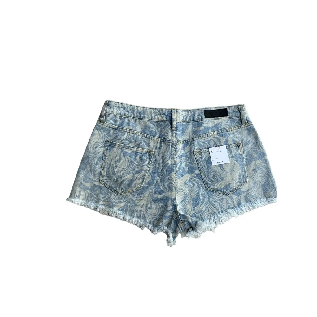 VIGOSS Women's Denim High Rise Swirl Jean Shorts Size 32 NEW - Image 4