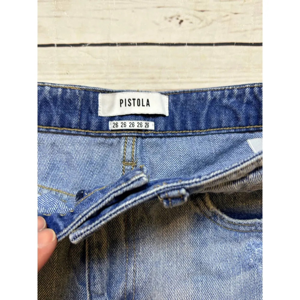 Pistola Womens Jean Shorts Raw Hem Highrise Distressed Size 26 - Image 3