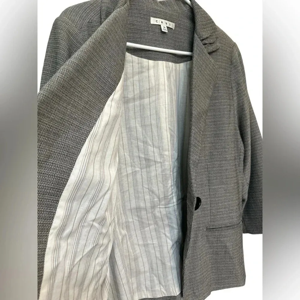 Cabi Suit Jacket and pants Light Brown Plaid Button Blazer Stretch - Image 16