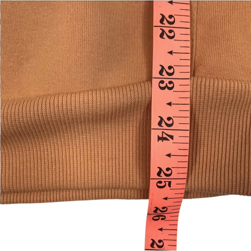 MEMBERS ONLY Bad Vibes Patchwork Hoodie Sz S Camel Unisex Outdoor Funny Camping - Image 10