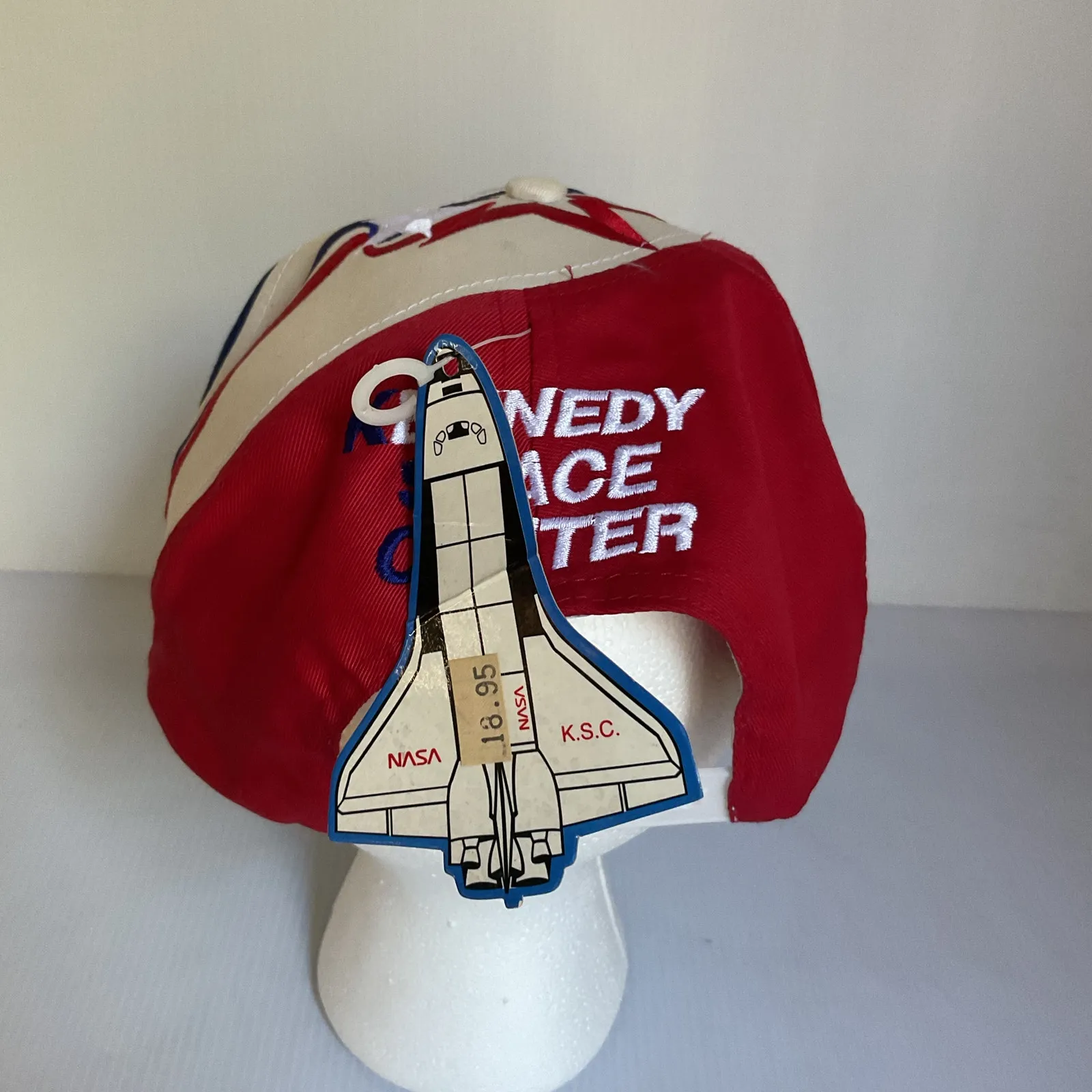 NASA Kennedy Space Center Y2K Hat Red White Blue Embroidered Cap NWT - Image 5