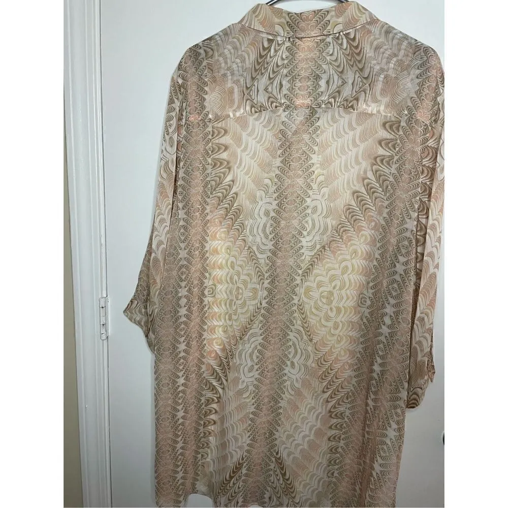 Chicos Sheer Long Sleeve Long Line Tunic Size 4 - Image 14