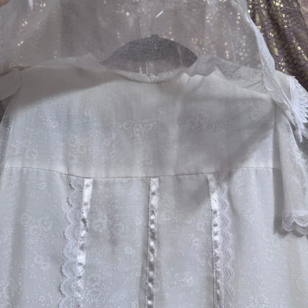 Vintage Gunne Sax By Jessica McClintock 1980's Peasant Prairie Dress White Lace - Image 8