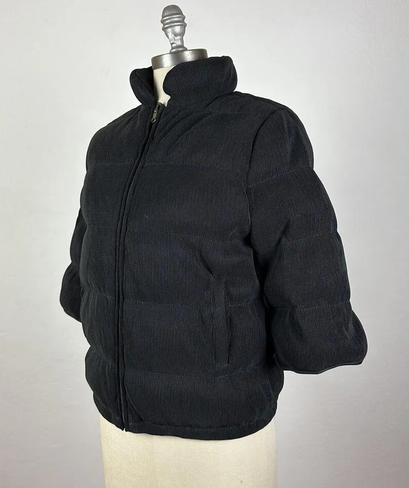 Masaki Matsuka Black Zip Ribbed Texture Jacket Womens Size Large - Image 6
