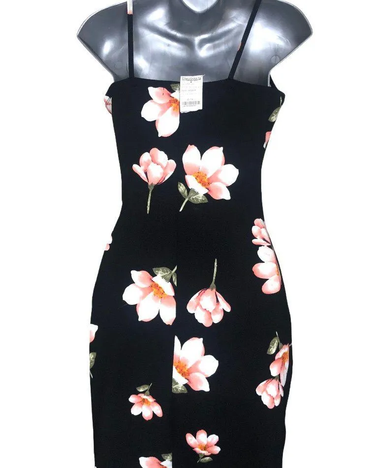 Black Floral Dress SMALL NWT - Image 3