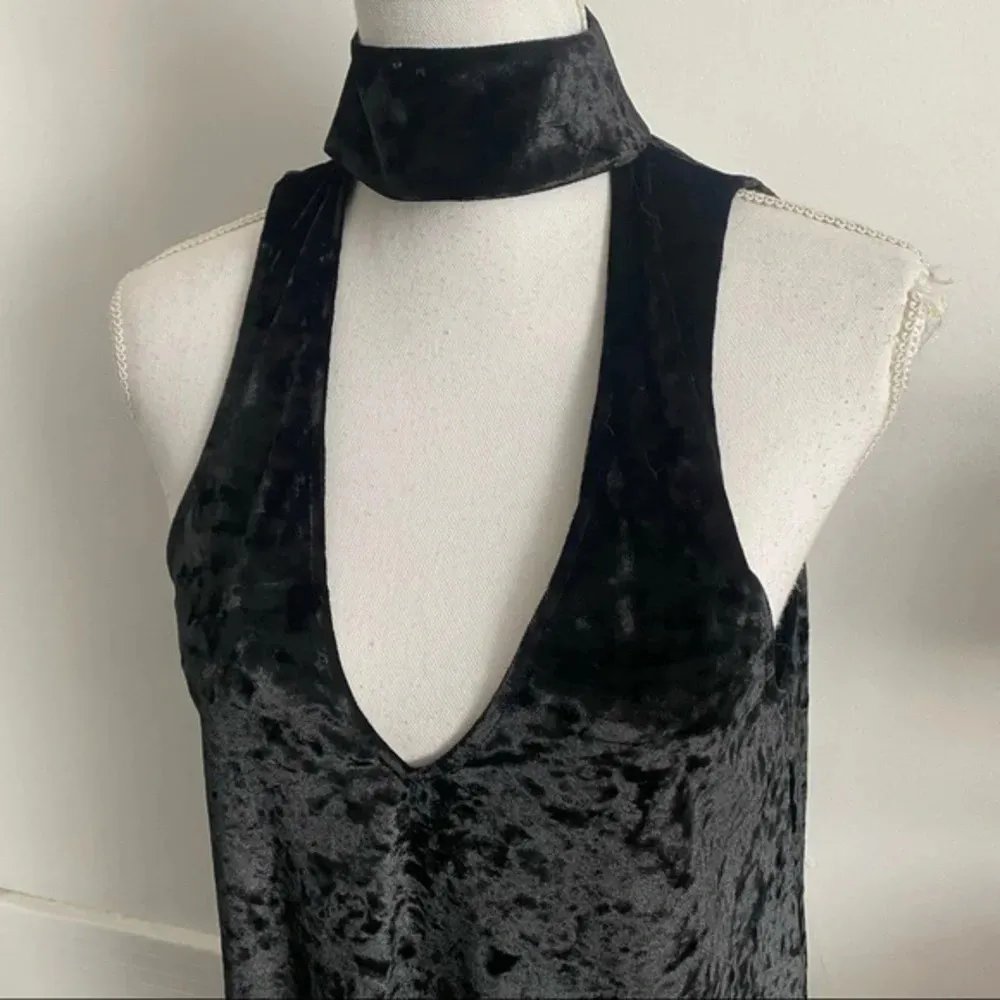 Show Me Your Mumu • Black Velvet Friday Low V Back Mini Dress - Image 4