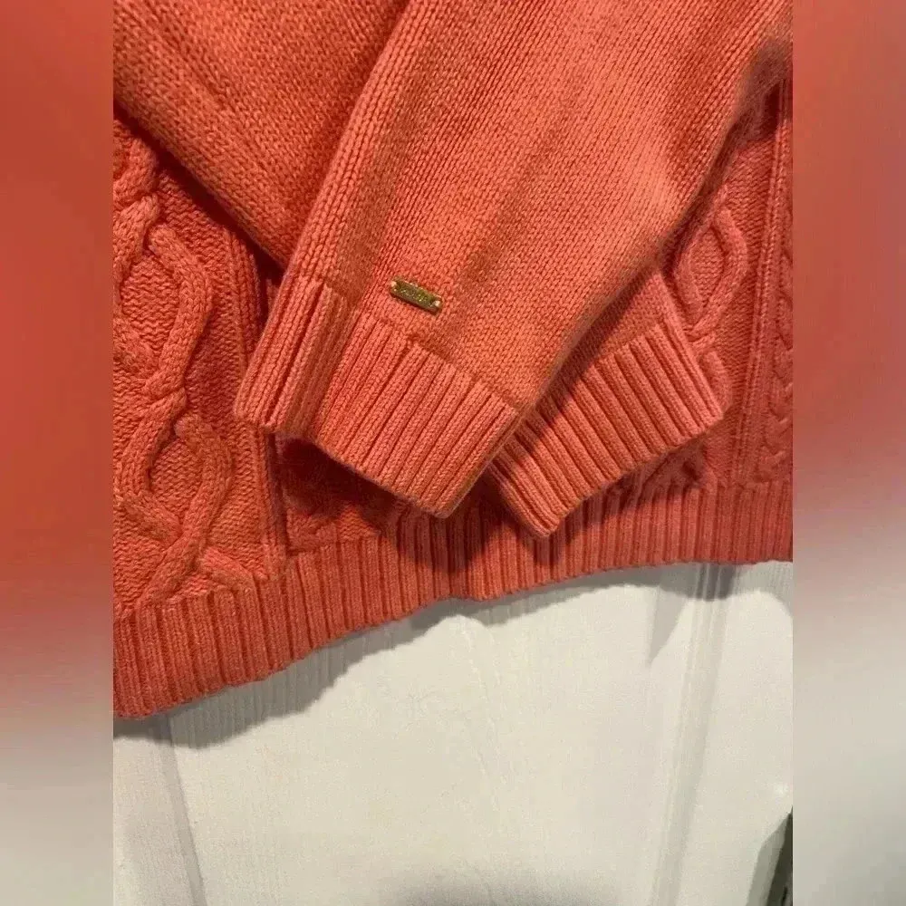 Tommy Hilfiger Crew Neck Cable Knit Fisherman Long Sleeve Pullover Size Small - Image 7