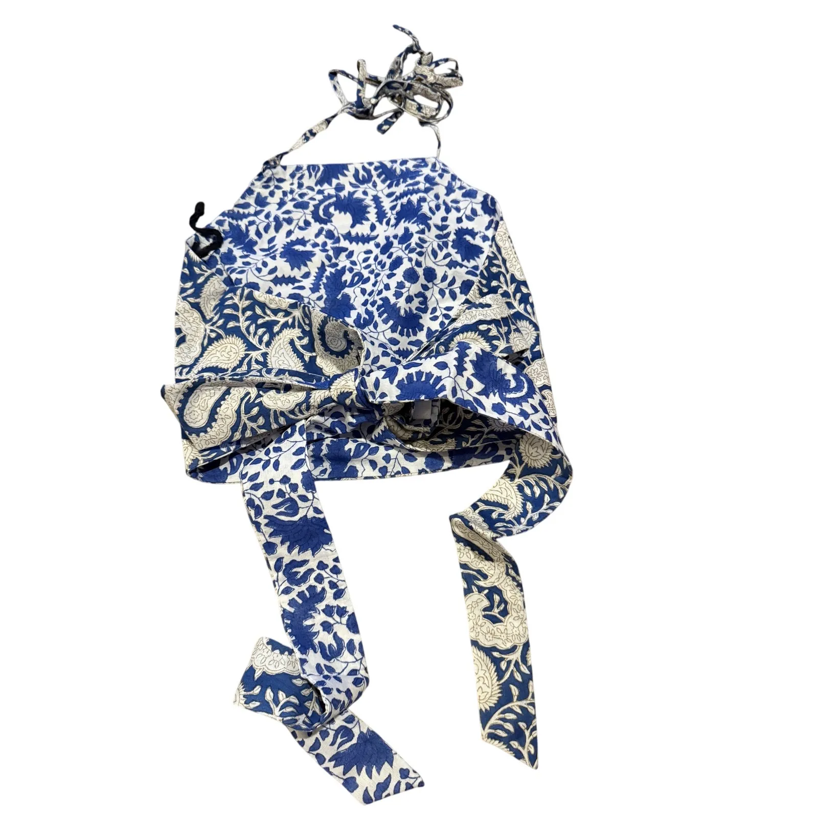 Alix of Bohemia Marmi Indigo Paisley Tie Top NWT Sz. L Blue - Image 6