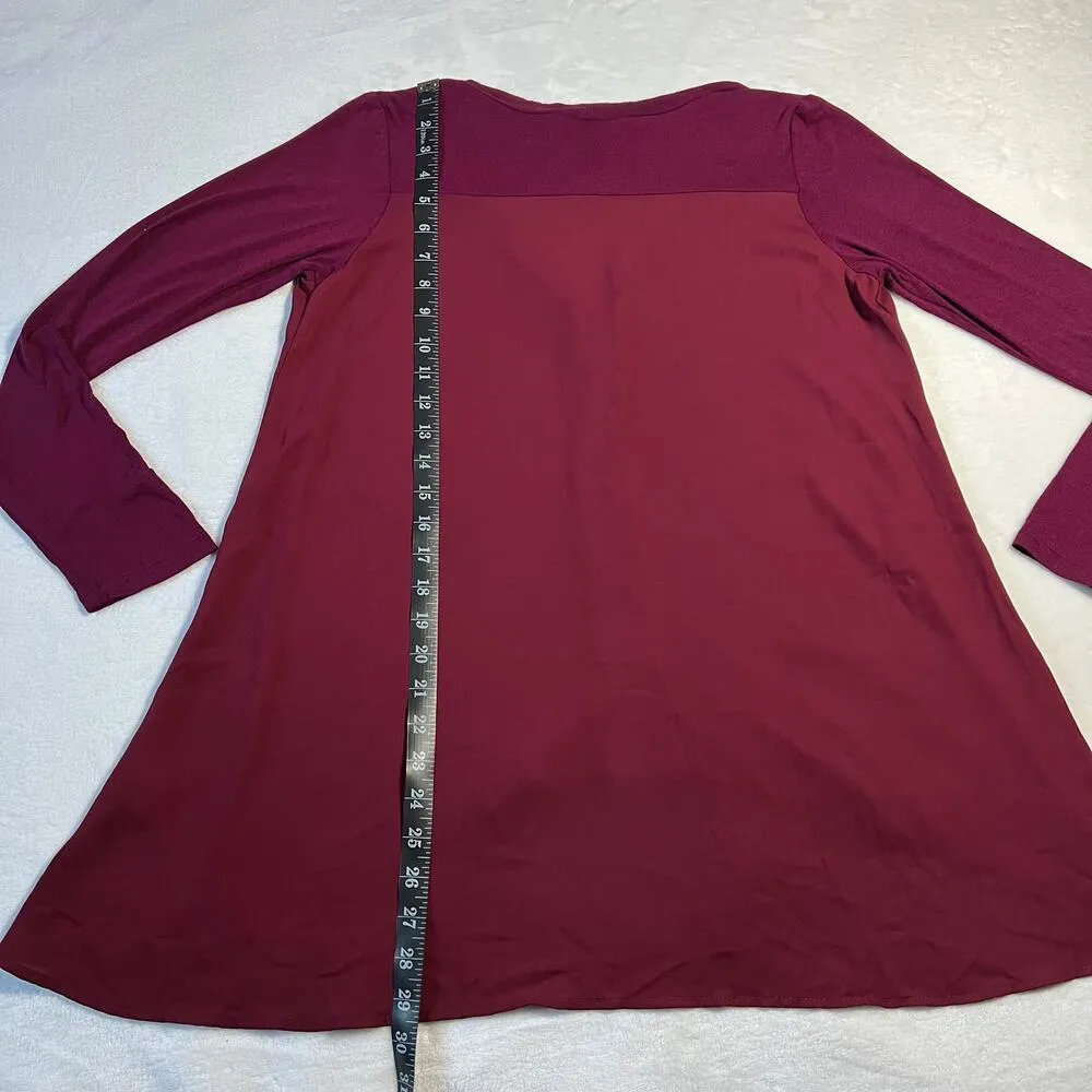 Romeo & Juliet Couture Mixed Media Button Down Tunic Top Size Small Lightweight - Image 7