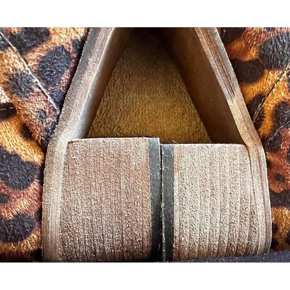 A Rider Girl Cheeta Ankle Boots Size 6 Slip On Ankle V Cut Stacked Leath… - Image 12