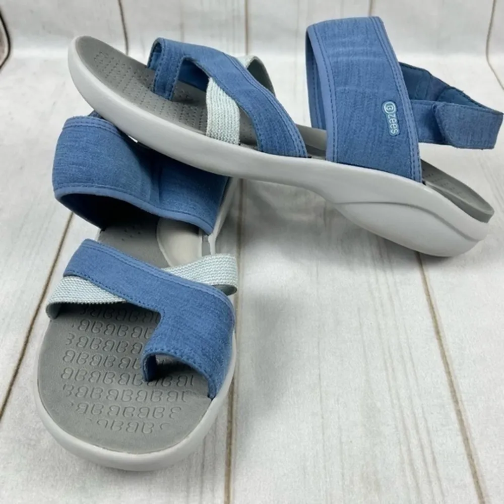 Bzees Carnival Washable Sandal blue size 10 - Image 4