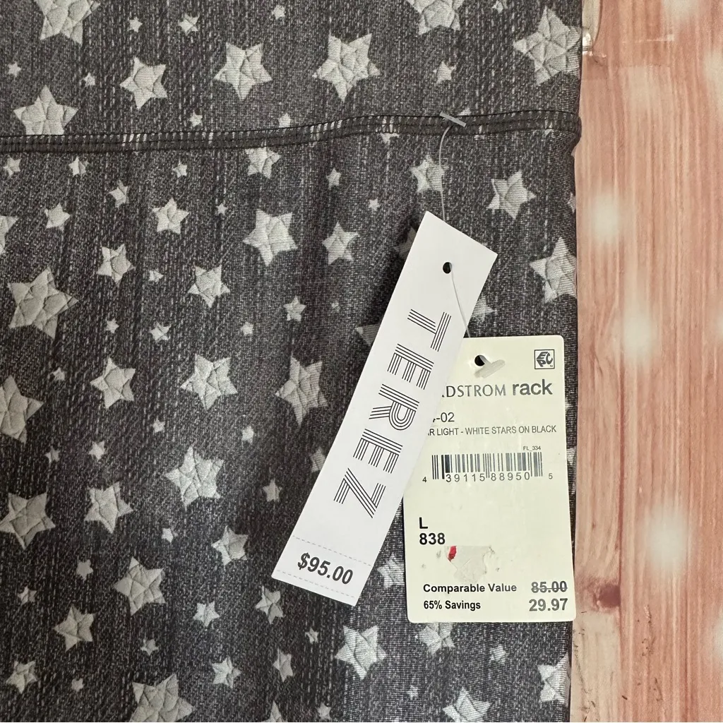 Terez  Starlight Print Light Black Cropped Leggings - Image 7