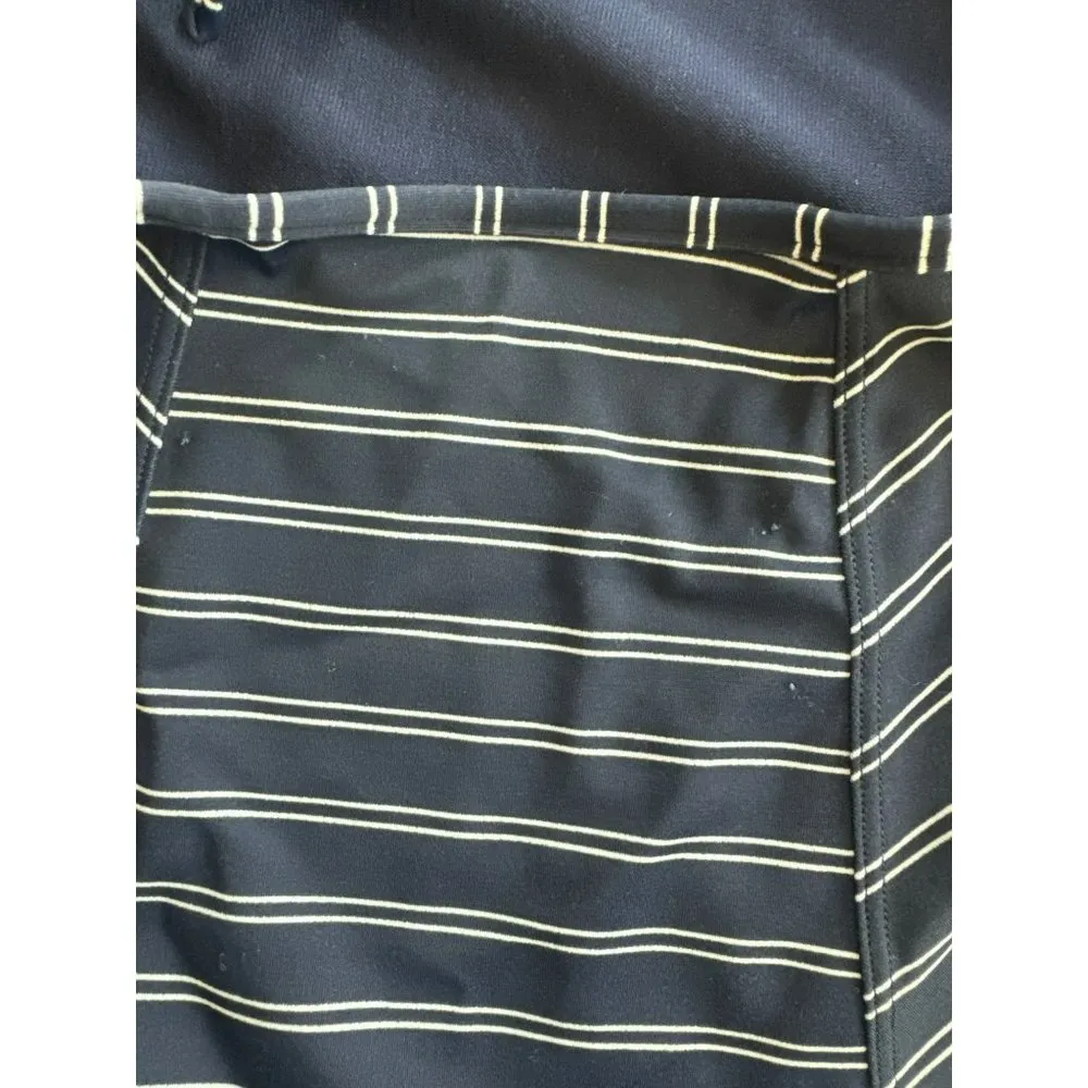 Athleta French Stripe Navy Blue Tie Front Cut-Out Swimsuit Size Small Womens - Image 7