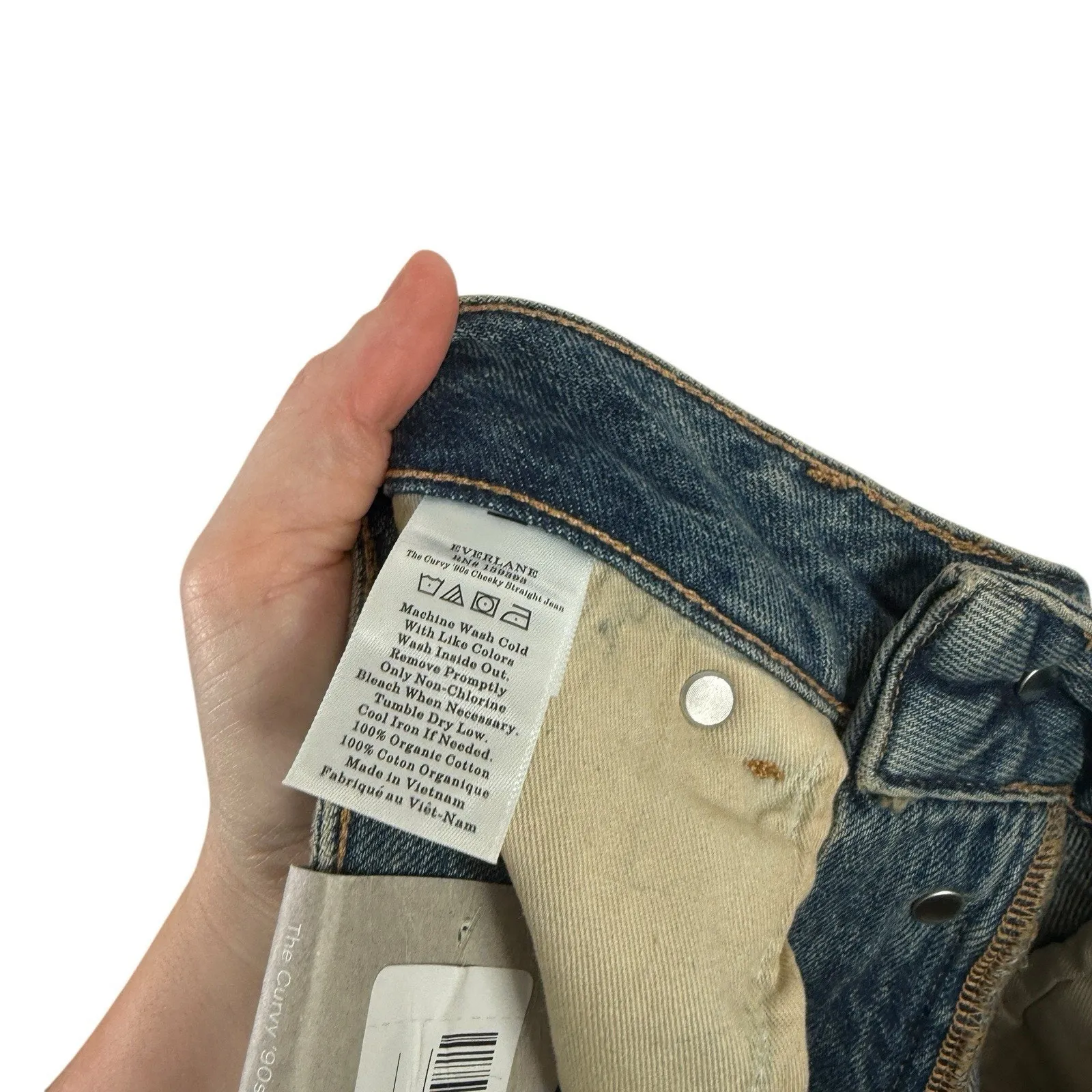 Everlane The Curvy 90s Cheeky Straight Jeans High Rise Vintage Mid Blue Women 27 - Image 7