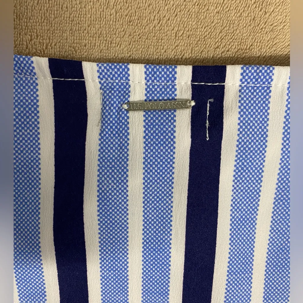 U.S. Polo Assn. Nautical Striped Maxi Dress with a Rope Belt Women’s Medium - Image 12