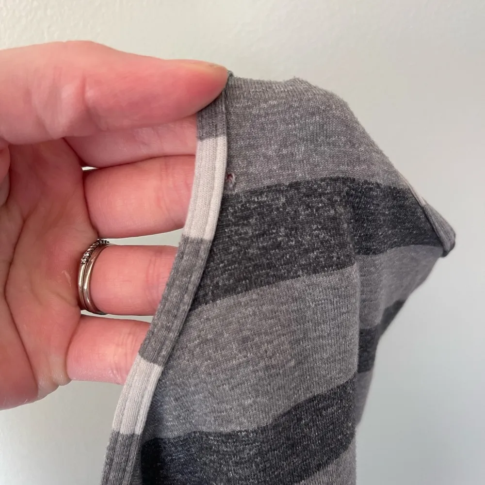 Lululemon Cool Racerback Marshmallow Stripe Heathered Sand Dune Black Tank Top - Image 5