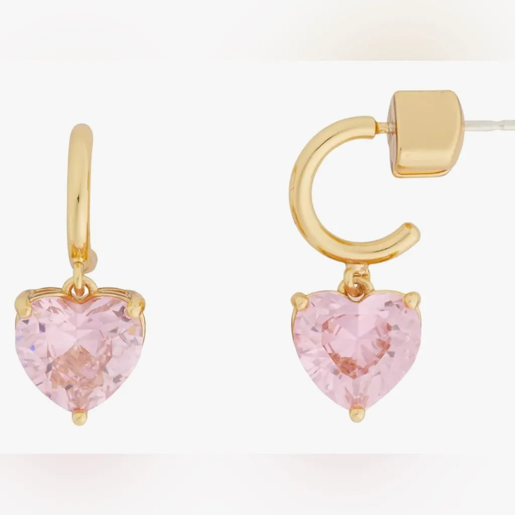 Kate Spade New YorkMy Love Heart Huggies – Drop Earrings for Women - Image 3