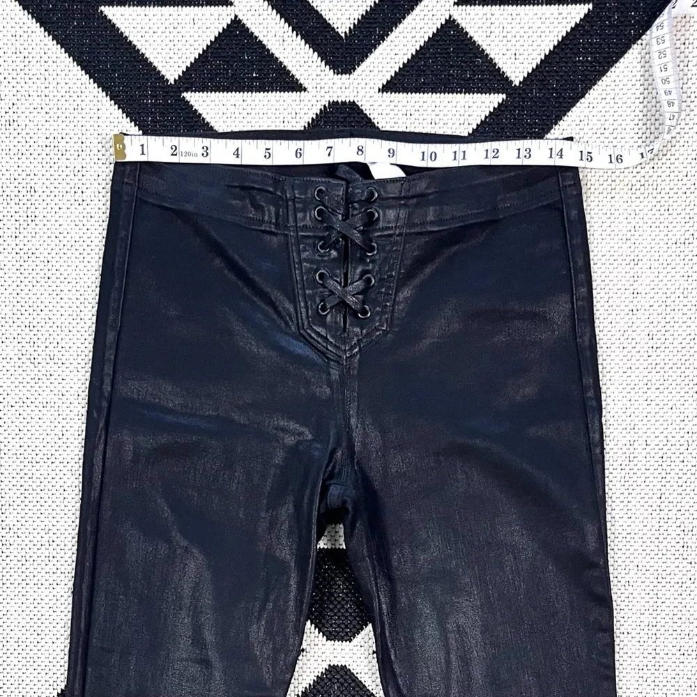 Taylor Hill x Joe’s Jeans Coated Lace Up Icon Mid Rise Skinny Ankle Jean Size 29 - Image 6