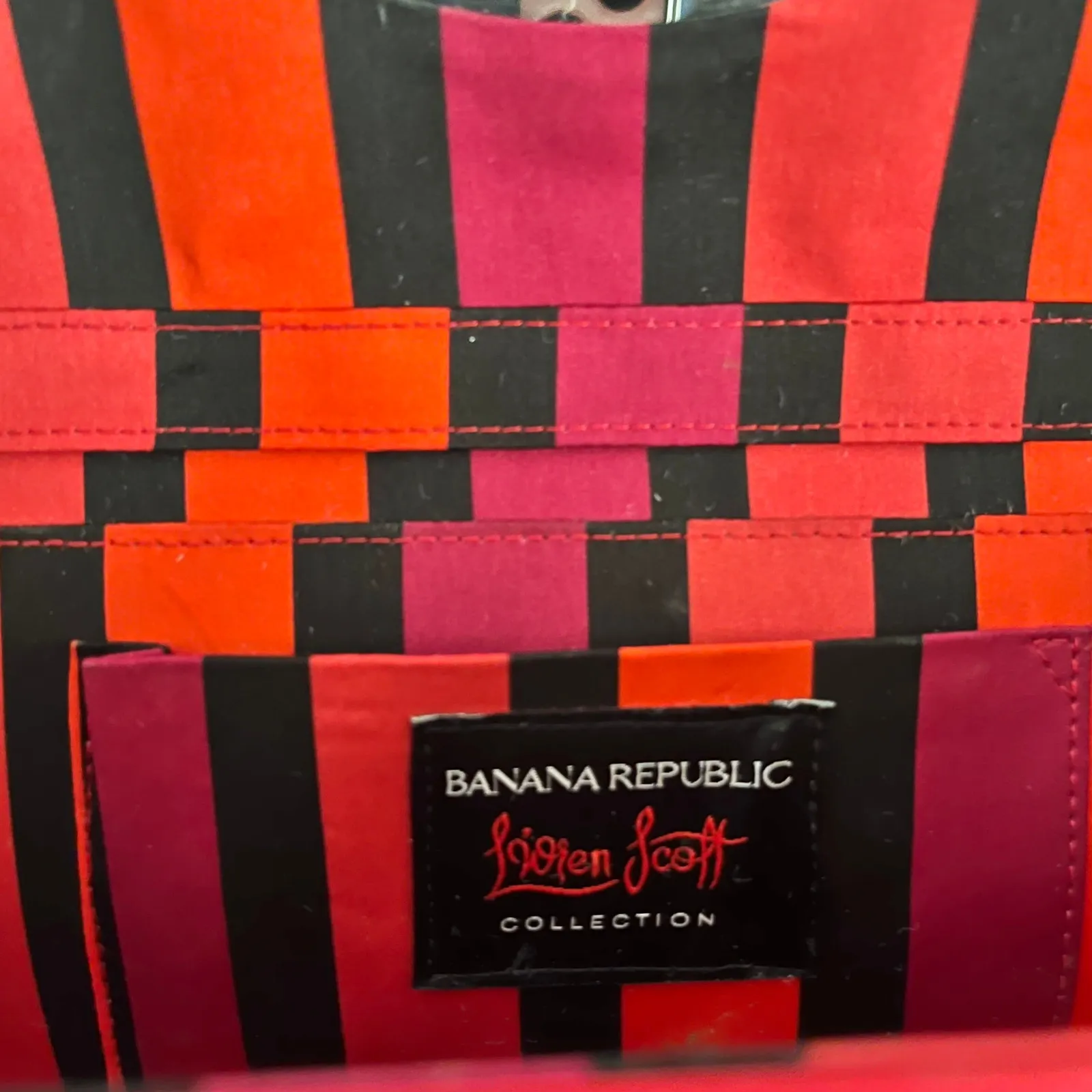 L'Wren Scott x Banana Republic RARE Red Crackle Gemmed Clutch Handbag Wristlet - Image 5