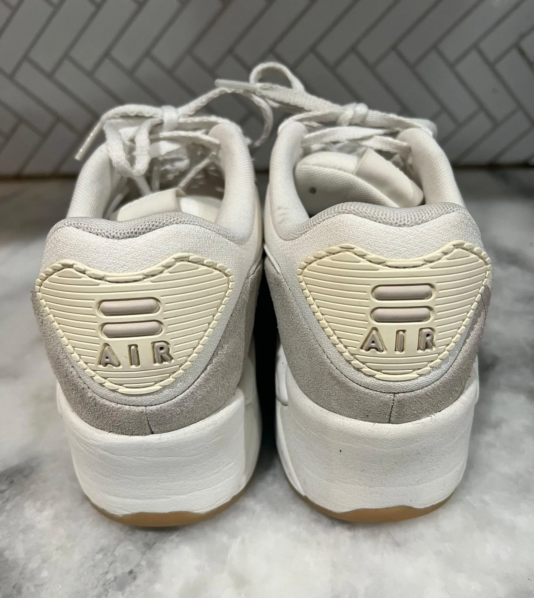 Air Max 90 LV8 Sail Light Orewood Women Platform Shoes FD4328-100 9.5 - Image 7