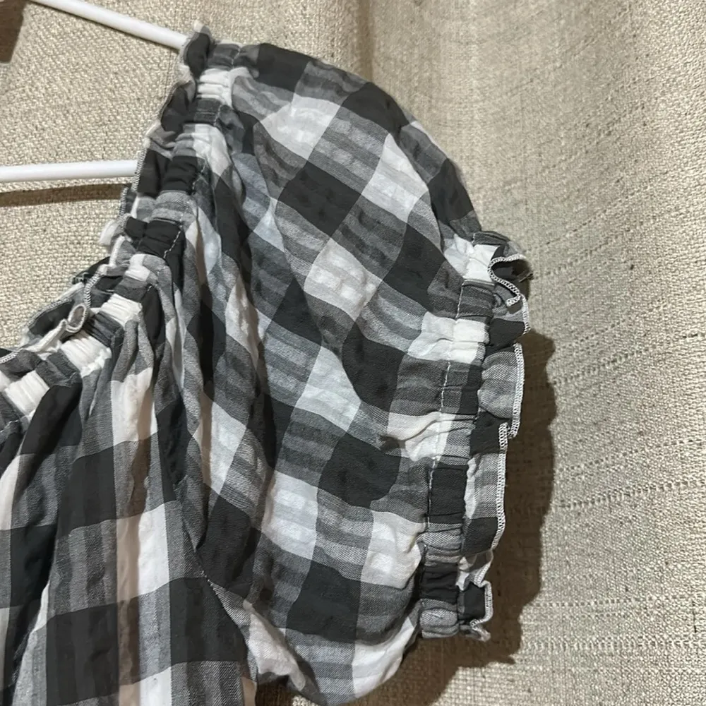 Torrid Gingham Midi Dress size 1X with pockets! Spring grey gingham NWOT - Image 6