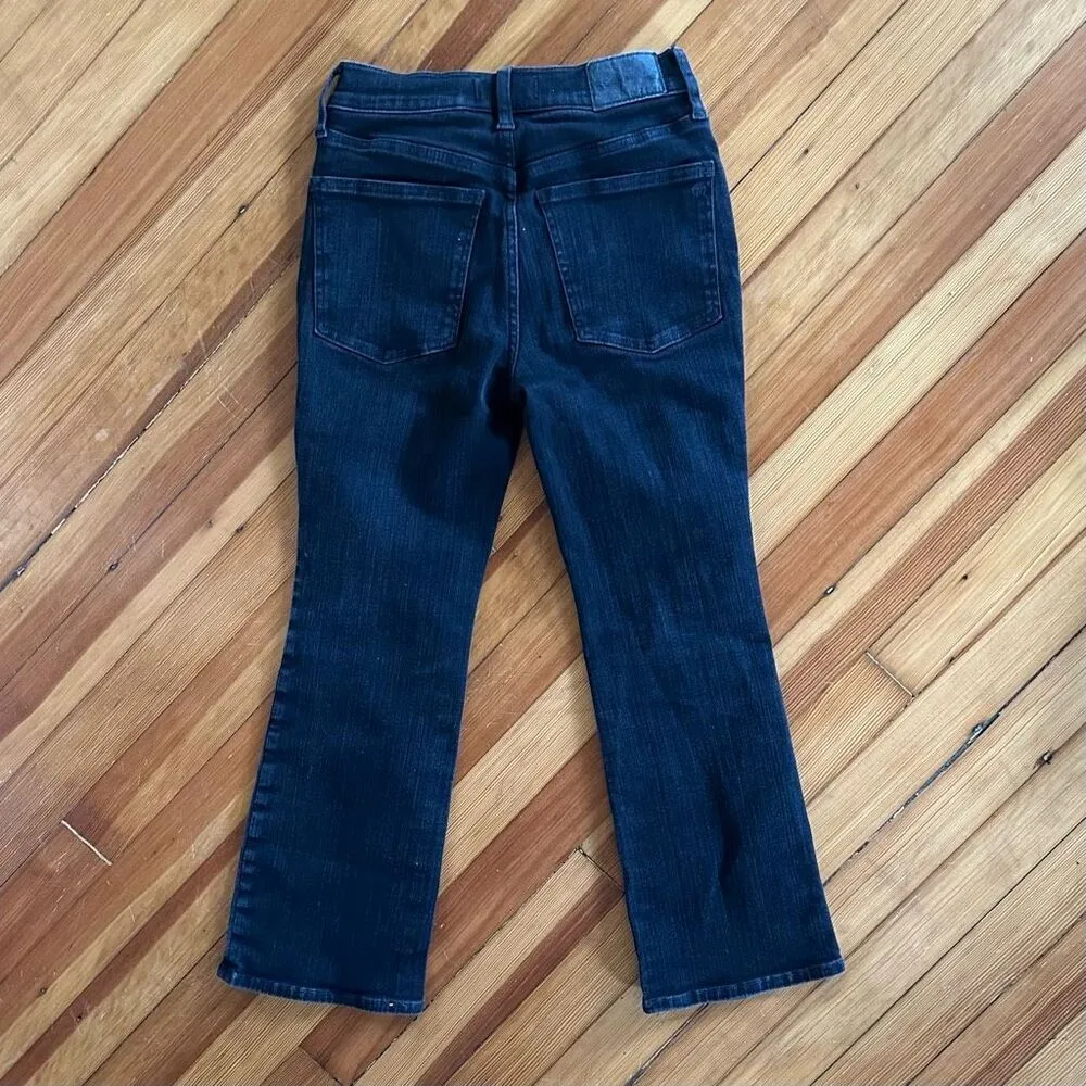 Madewell Petite Kick Out Crop Jeans in Black Rinse Wash Size 27 - Image 3