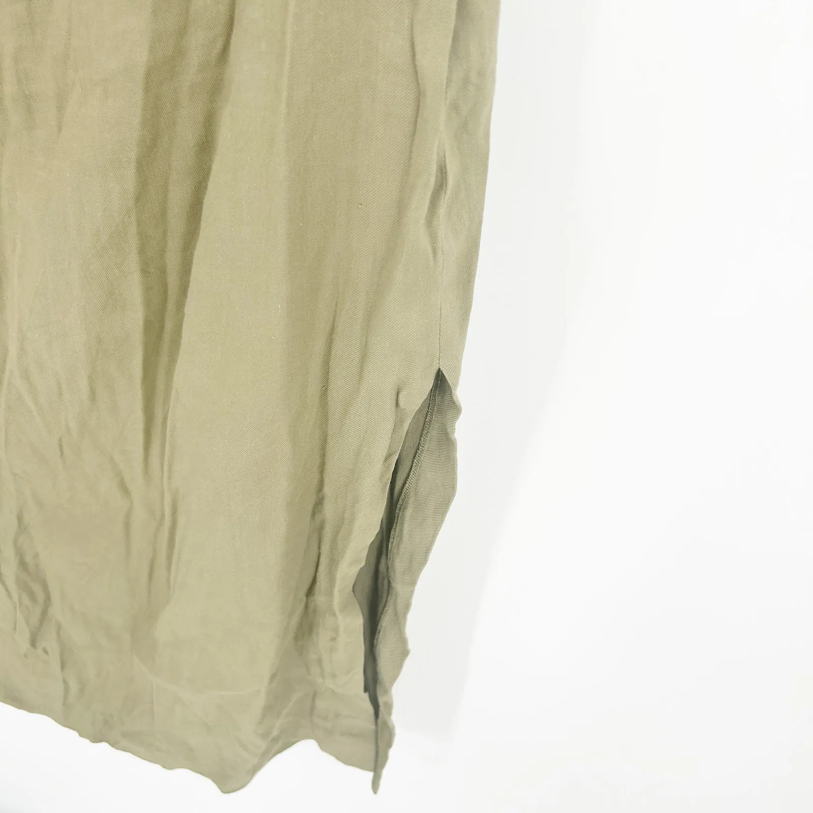 Zara Womens Beachy Blogger Favorite Linen‎ Blend Asymmetric One Shoulder Dress M - Image 6