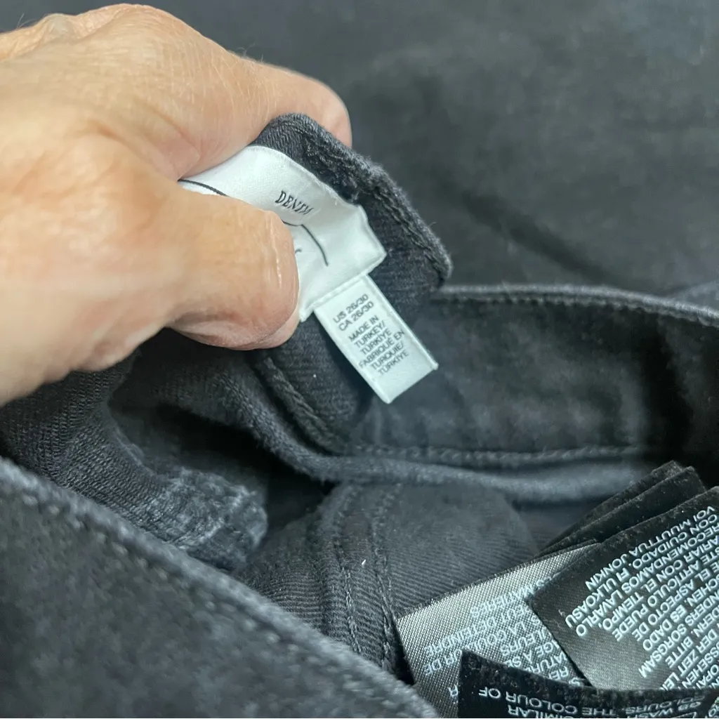 & Other Stories anthropology‎ straight jeans High Waist Black Jeans Sz 26 x30 - Image 5