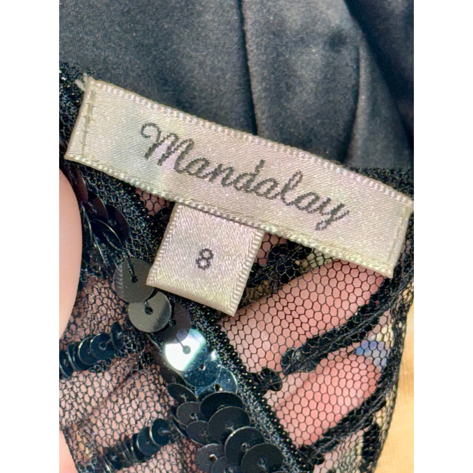 NWT Mandalay Black Sequin High Low Maxi Gown Cocktail Evening Formal Dress Sz 8 - Image 11