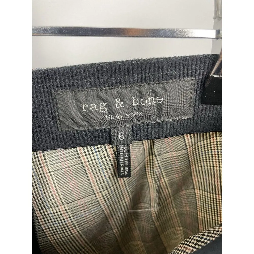 Rag & Bone New York Simone Gray Glen Plaid Preppy High‎ Rise Ankle Pants Size 6 - Image 7