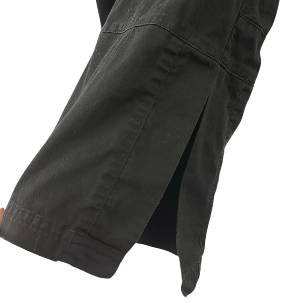 Babystyle Maternity Black Drawstring Slit Leg Cotton Blend Wide Leg Pants Small Size undefined - Image 4