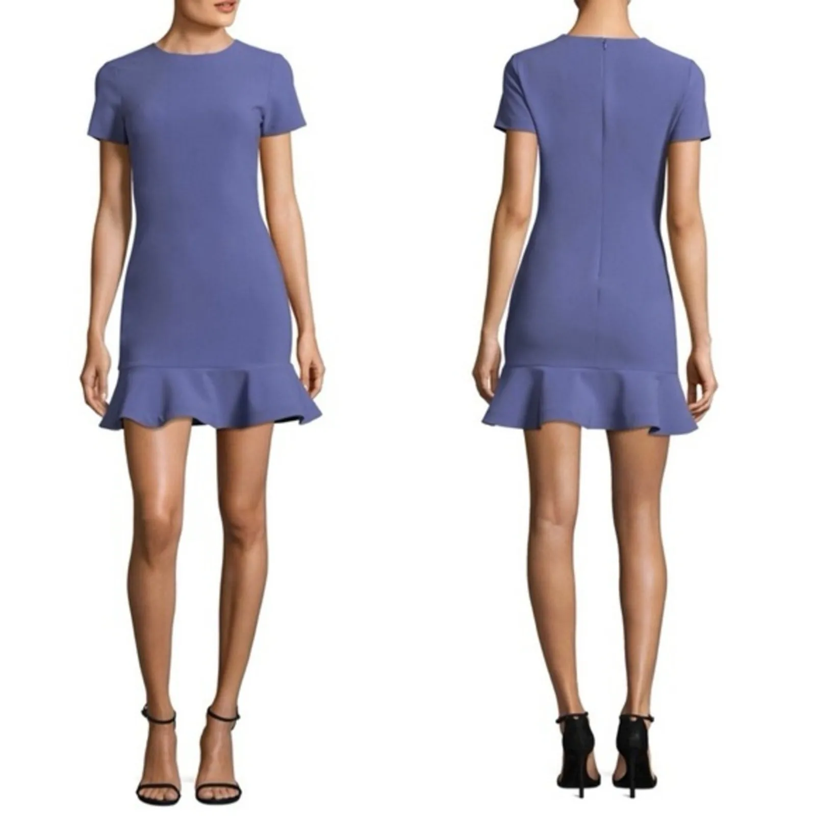 Likely Periwinkle Becket Ruffle Hem Mini Dress Fairycore Cocktail Coquette- 10 - Image 2