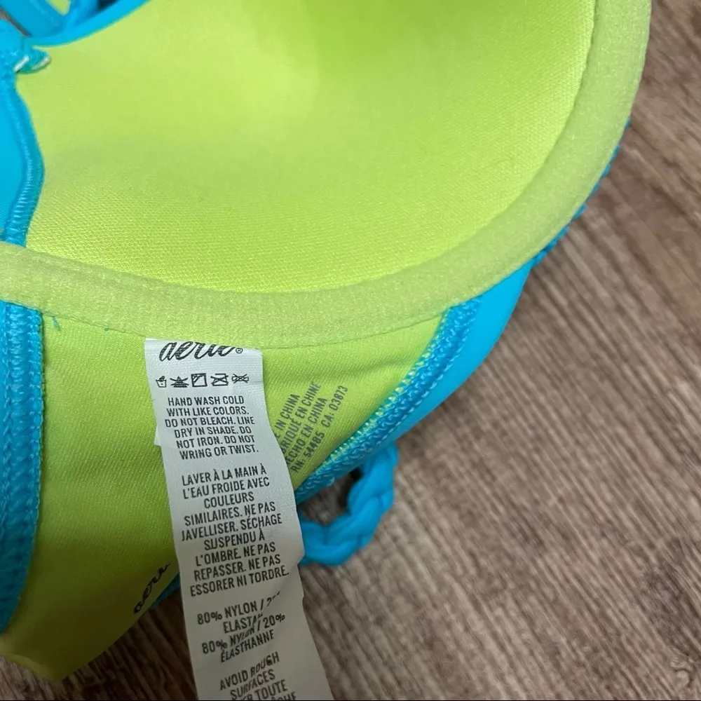 Aerie Bridget Push-up Bikini Top Turquoise - Image 4