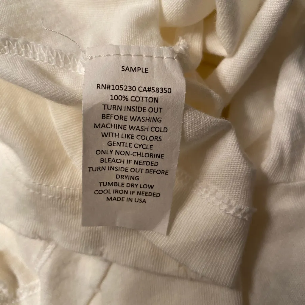 Current Elliott Off White Feel the Heat Women’s Off White Tee Shirt Size Small - Image 6